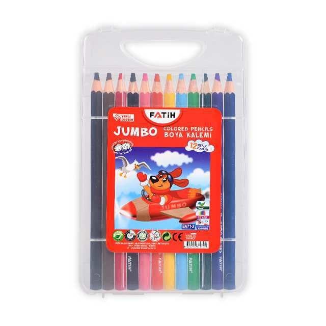 Fatih 12 Renk Jumbo Kuru Boya Çantalı