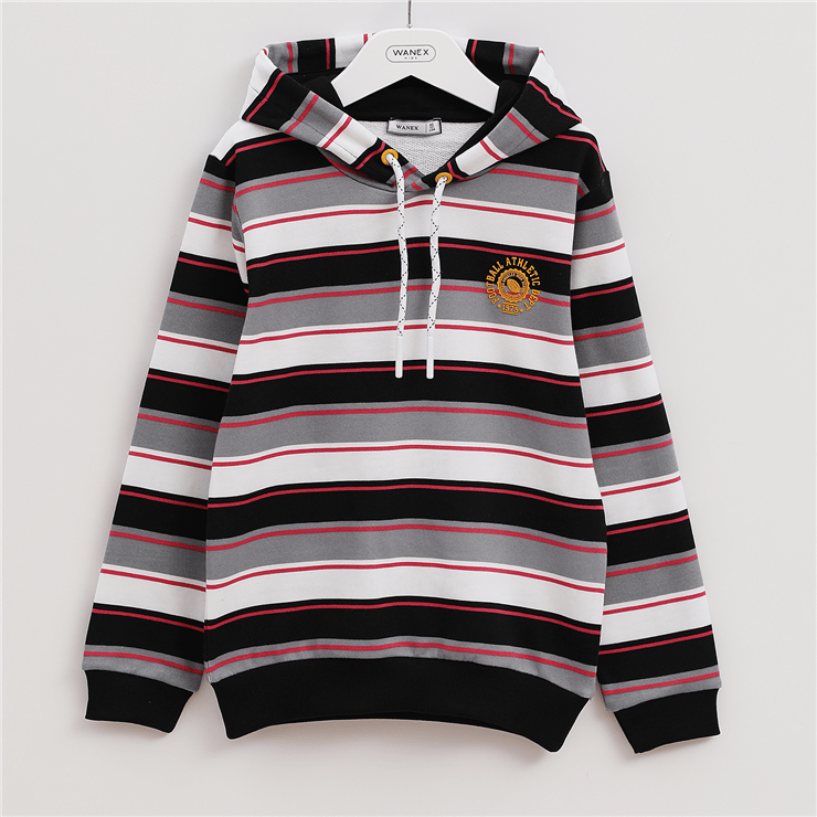 Erkek Çocuk Kapüşonlu Uzun Kol İnce Sweatshirt - 16224
