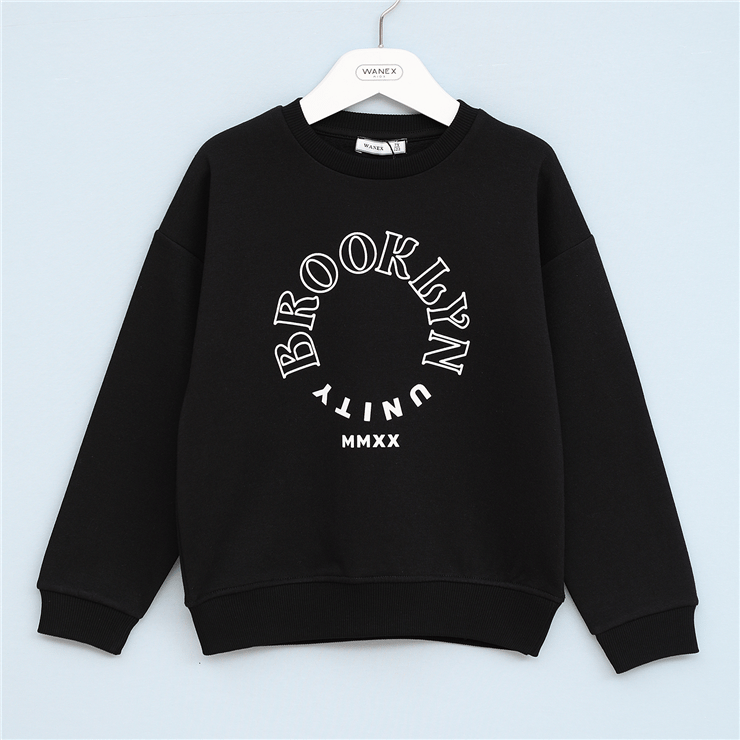 Erkek Çocuk Şardonlu Uzun Kol Kalın Sweat - 16552