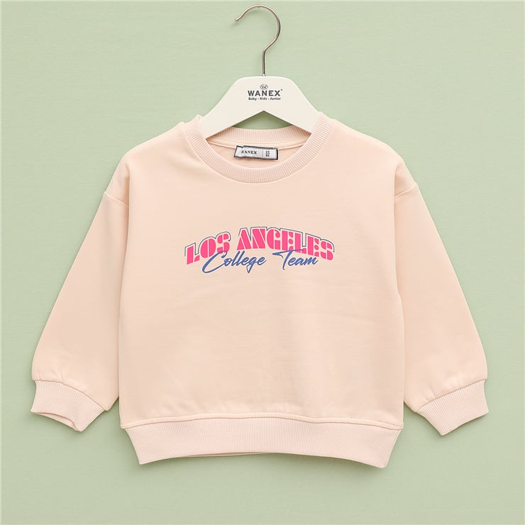 Kız Çocuk Uzun Kol Kalın Sweatshirt - 32597