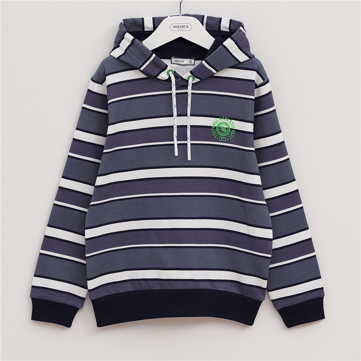 Erkek Çocuk Kapüşonlu Uzun Kol İnce Sweatshirt - 16224