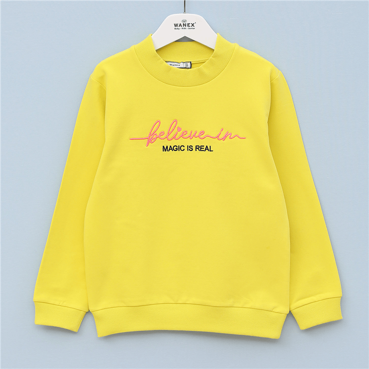 Kız Çocuk Uzun Kol Kalın Sweatshirt - 31438