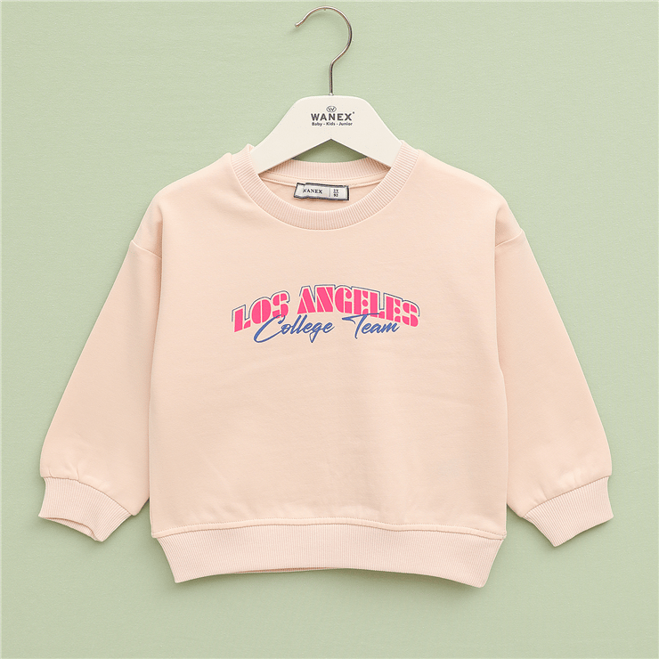 Kız Çocuk Uzun Kol Kalın Sweatshirt - 32597
