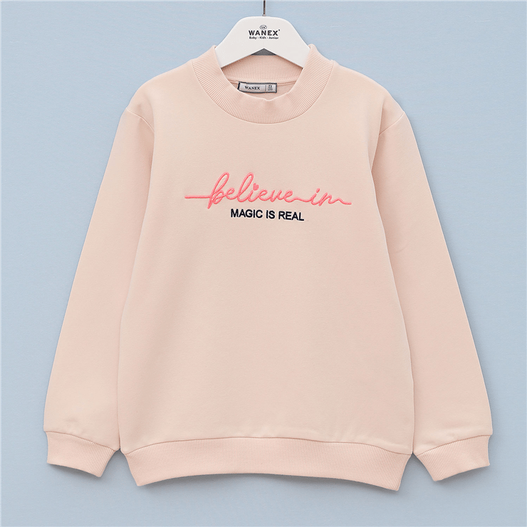 Kız Çocuk Uzun Kol Kalın Sweatshirt - 31438