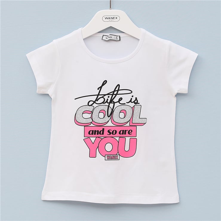 Kız Çocuk Kısa Kol Tişört - 31721