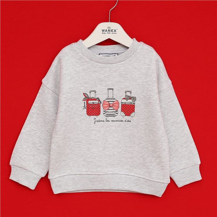 Kız Çocuk Uzun Kol Kalın Sweat - 32370