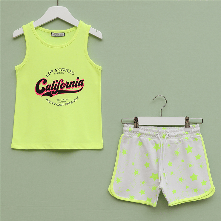 Kız Çocuk Kısa Kol Alt - Üst Takım - 25037