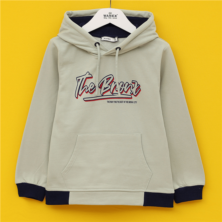 Erkek Çocuk Uzun Kol Kalın Kapüşonlu Sweatshirt - 15497