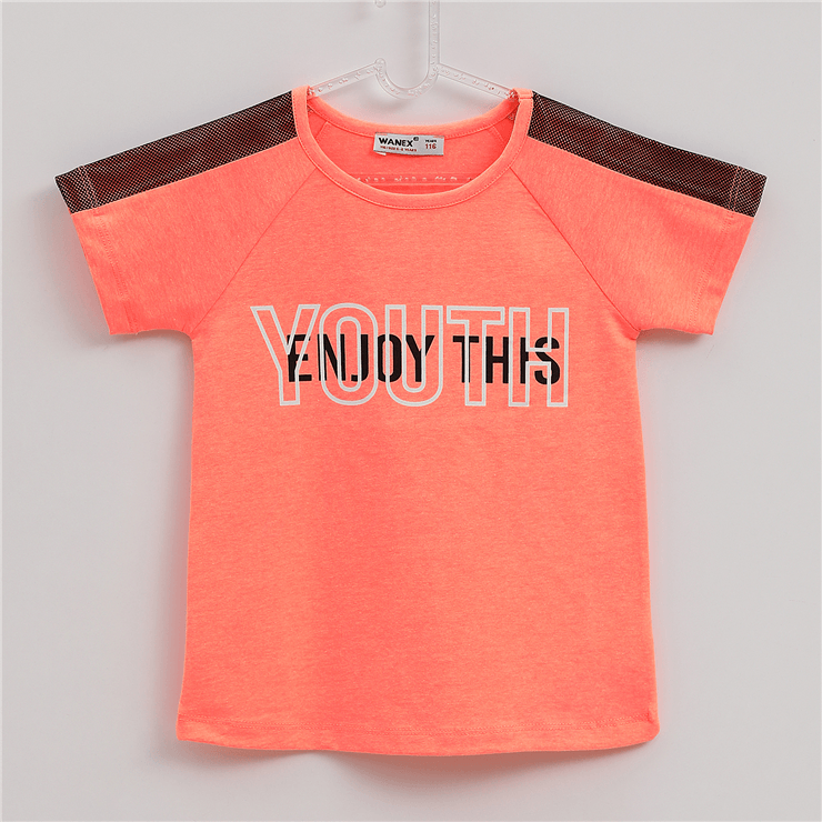 Kız Çocuk Kısa Kol Süprem İnce Tişört - 31211