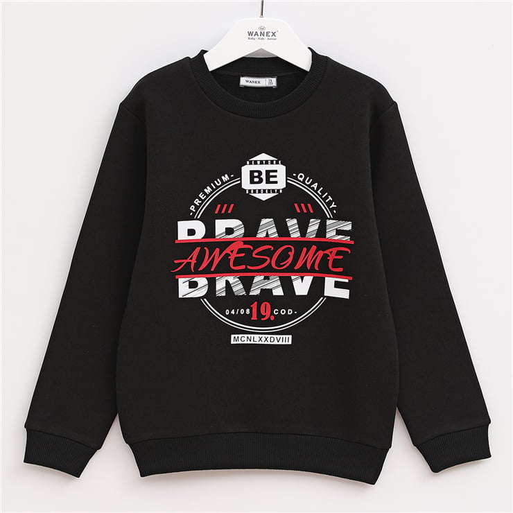 Erkek Çocuk Uzun Kol Kalın Sweatshirt - 15812