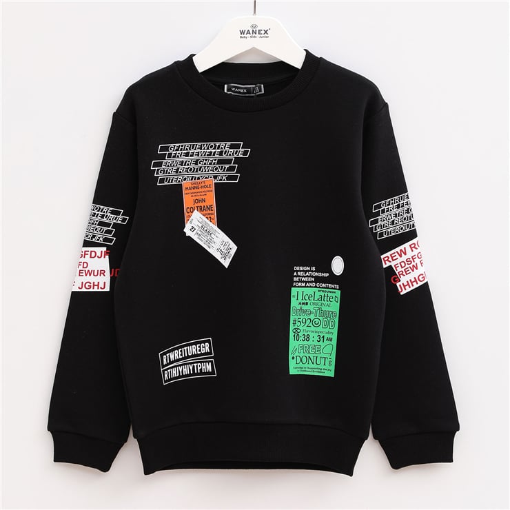 Erkek Çocuk Uzun Kol Kalın Sweatshirt - 15534