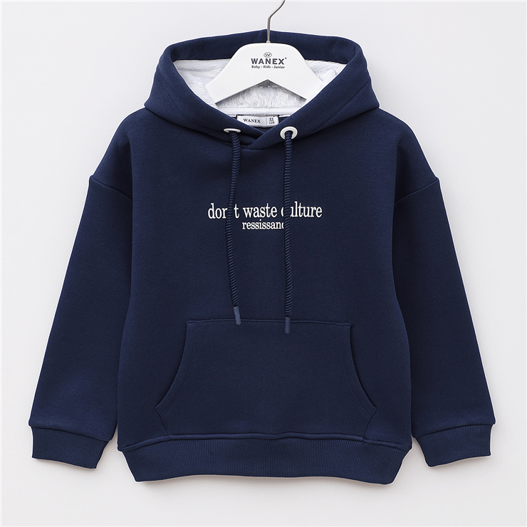 Erkek Çocuk Uzun Kol Kalın Kapüşonlu Sweat - 16657