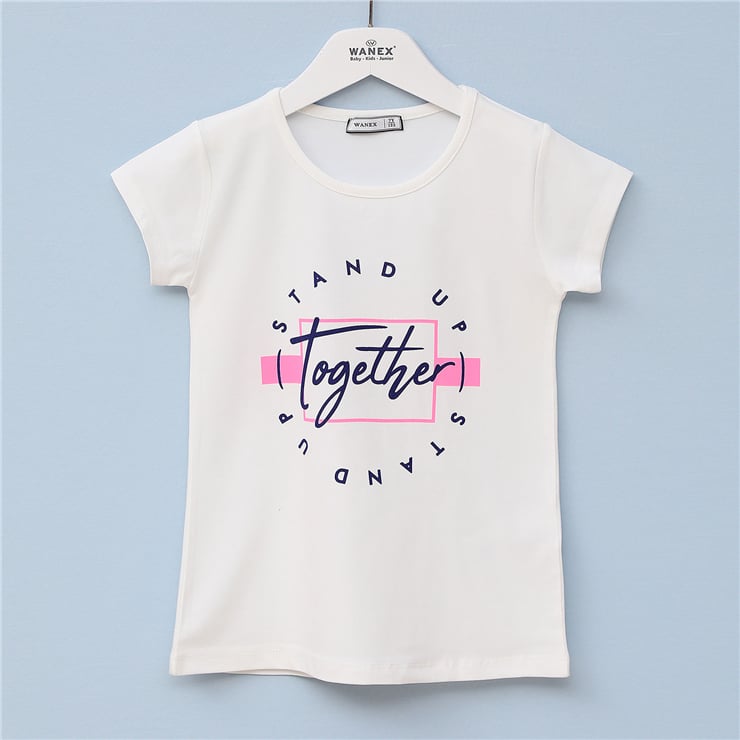 Kız Çocuk Kısa Kol Tişört - 31629