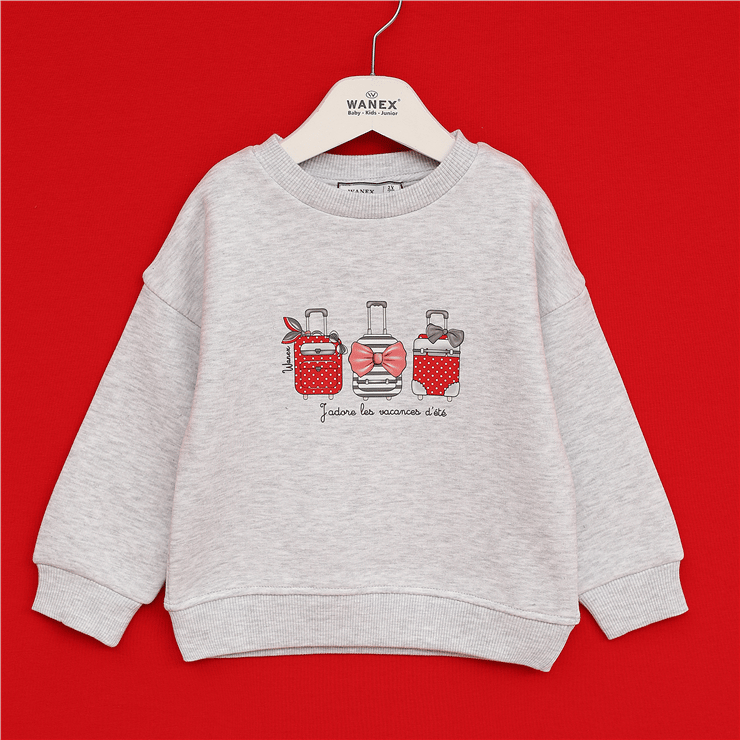 Kız Çocuk Uzun Kol Kalın Sweat - 32370