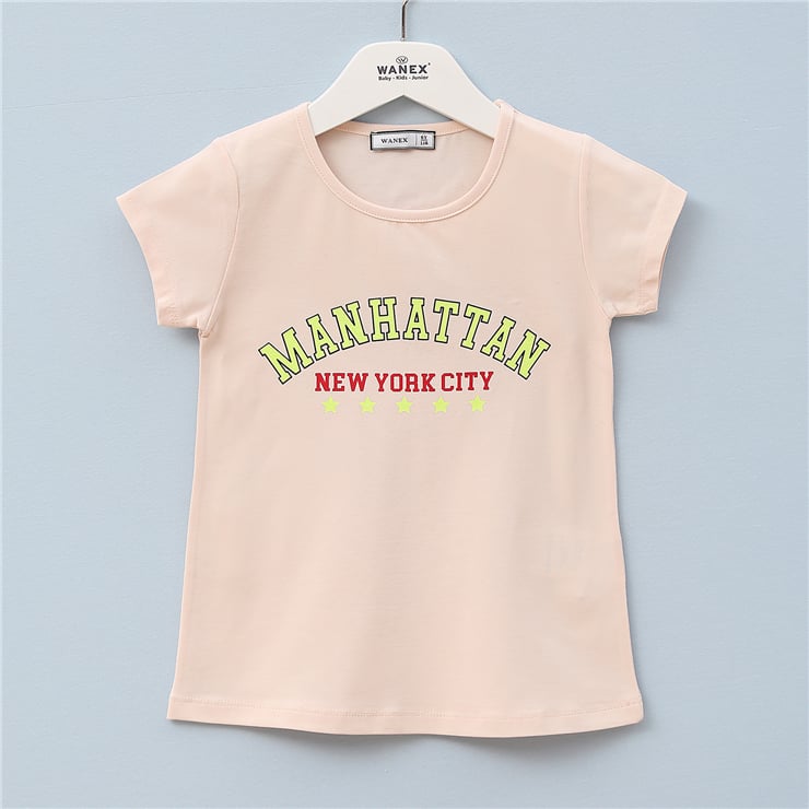 Kız Çocuk Kısa Kol Tişört - 32032