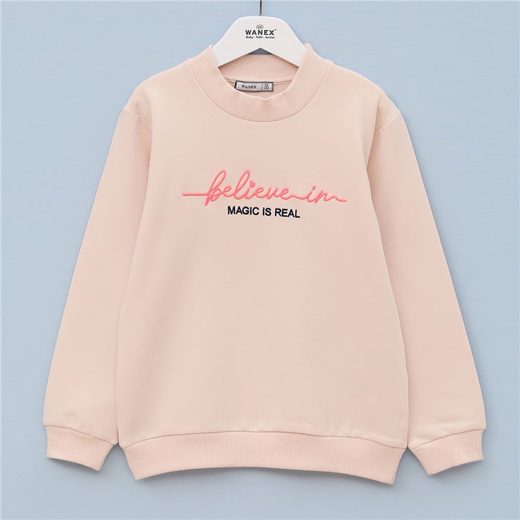 Kız Çocuk Uzun Kol Kalın Sweatshirt - 31438