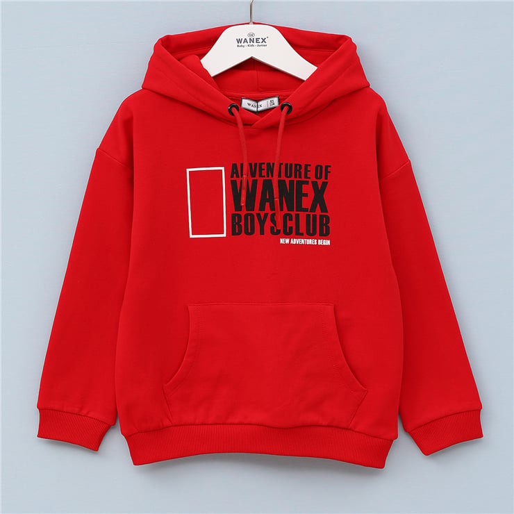 Erkek Çocuk Uzun Kol Kalın Kapüşonlu Sweatshirt - 16013