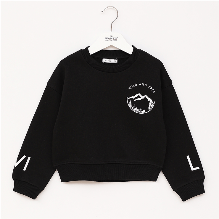 Kız Çocuk Uzun Kol Kalın Sweat - 32355