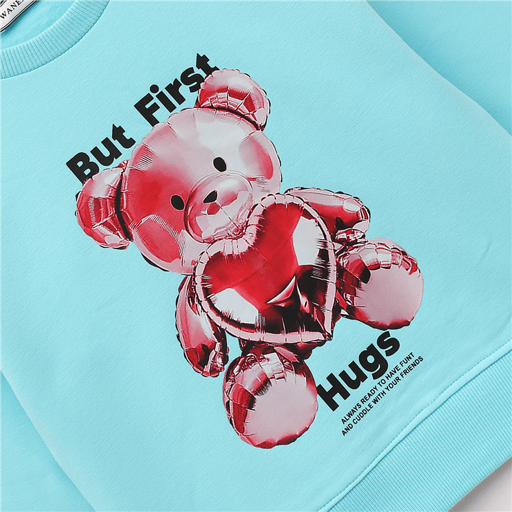Kız Çocuk Uzun Kol Kalın Sweatshirt - 32681