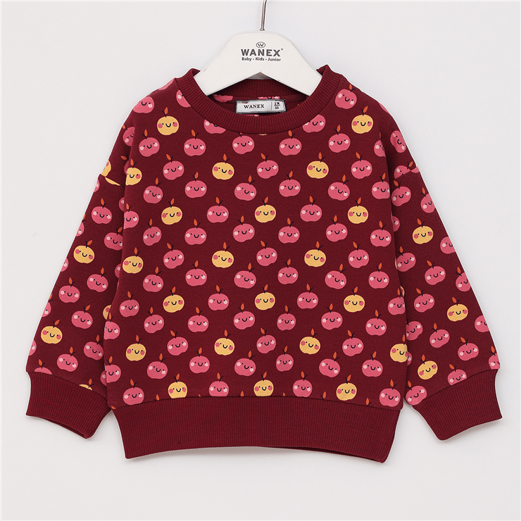 Kız Çocuk Uzun Kol Kalın Sweatshirt - 32191