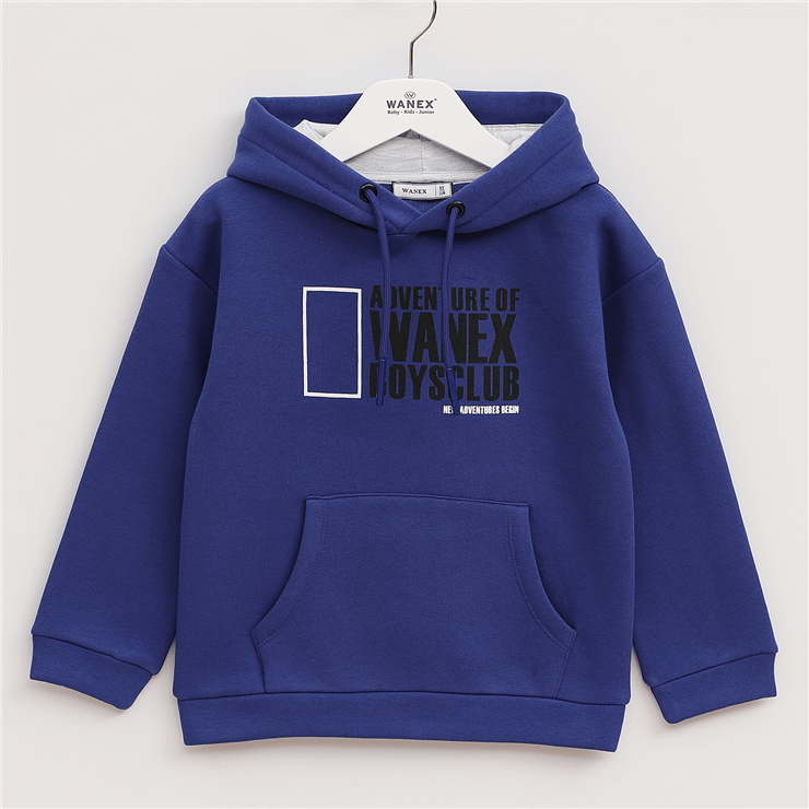 Erkek Çocuk Uzun Kol Kalın Kapüşonlu Sweatshirt - 16013