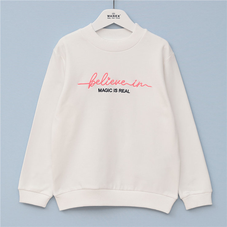 Kız Çocuk Uzun Kol Kalın Sweatshirt - 31438