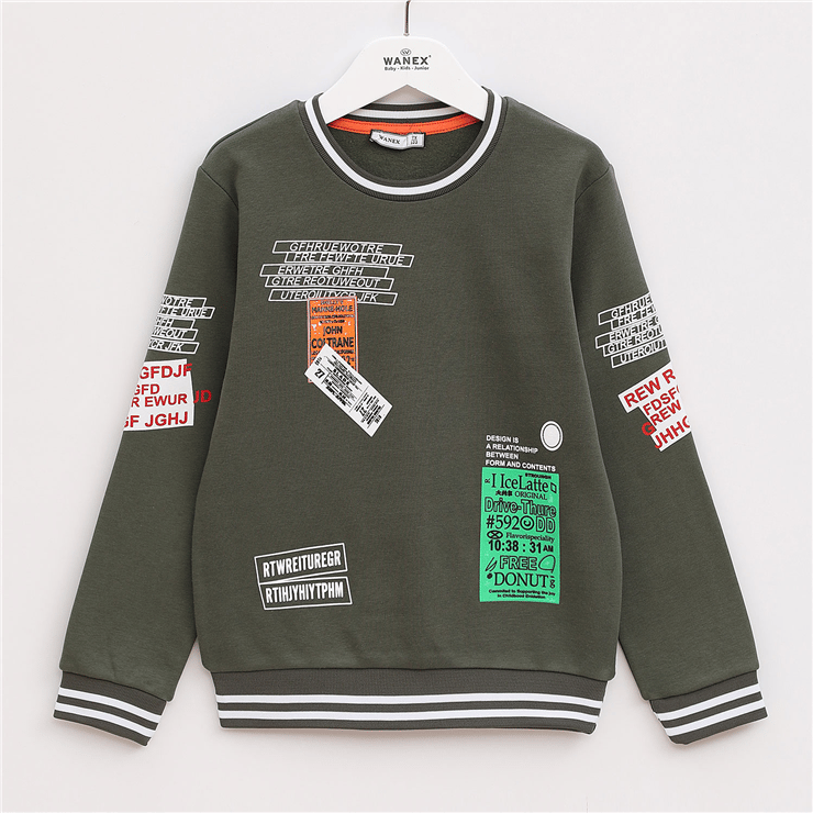 Erkek Çocuk Uzun Kol Kalın Sweatshirt - 15534