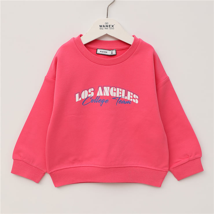 Kız Çocuk Uzun Kol Kalın Sweatshirt - 32597