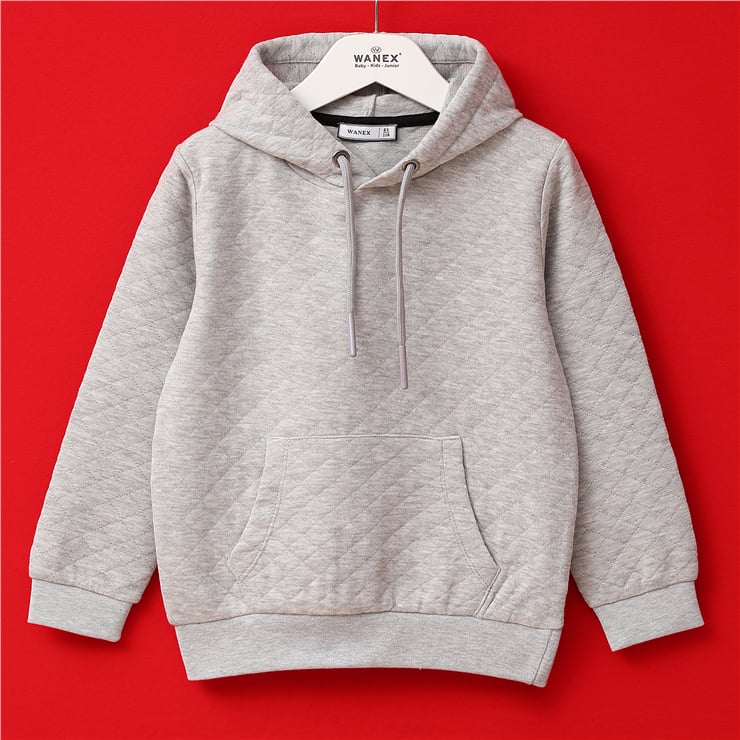 Erkek Çocuk Uzun Kol İnce Kapüşonlu Sweatshirt - 16116