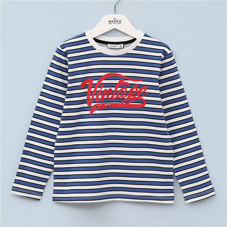Erkek Çocuk Uzun Kol İnce Tişört - 16079