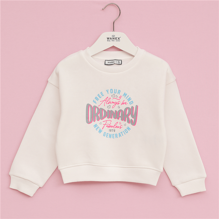 Kız Çocuk Uzun Kol Kalın Sweat - 32360