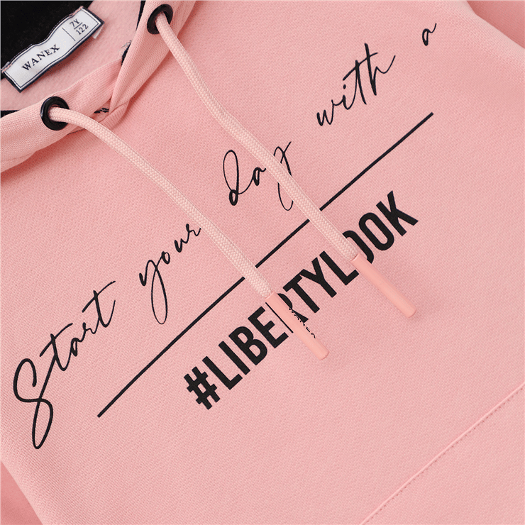 Kız Çocuk Uzun Kol Kalın Kapüşonlu Sweatshirt - 31606