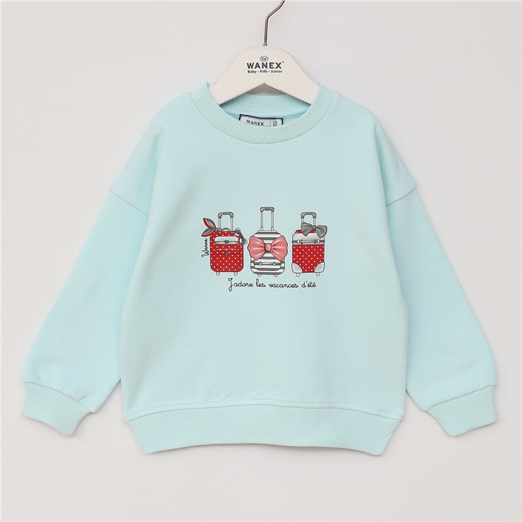 Kız Çocuk Uzun Kol Kalın Sweat - 32370