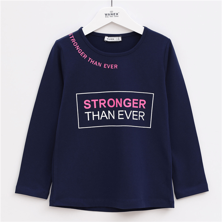 Kız Çocuk Uzun Kol İnce Tişört - 31555