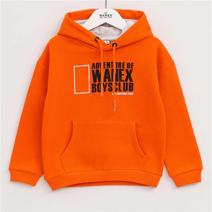 Erkek Çocuk Uzun Kol Kalın Kapüşonlu Sweatshirt - 16013