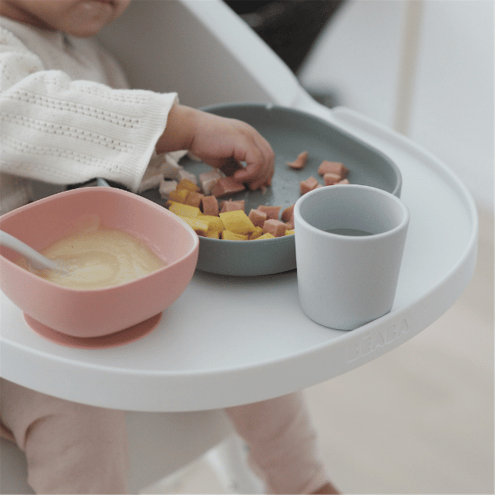 BEABA 4 Piece Silicone Feeding Set - Eucalyptus