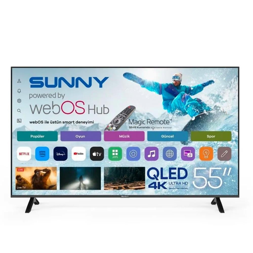 Sunny SN55QMN252C-S 55'' 140 Ekran Qled Uhd Webos Tv