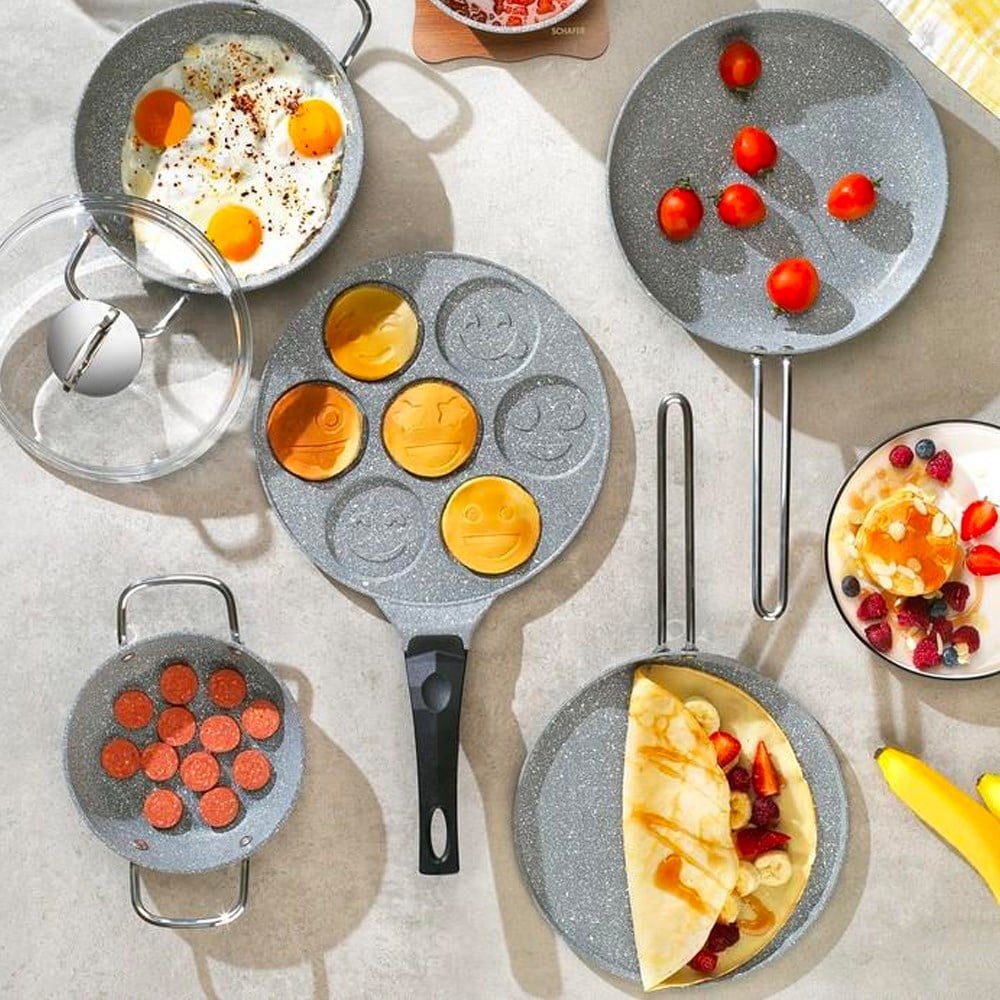 Schafer Breakfast Pişirme Seti 7 Parça-Gri