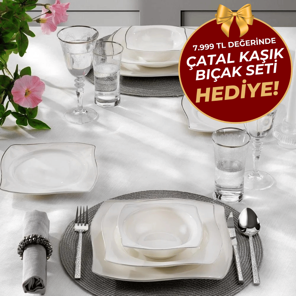 Schafer Elysium Yemek Takımı 48 Parça-Platin