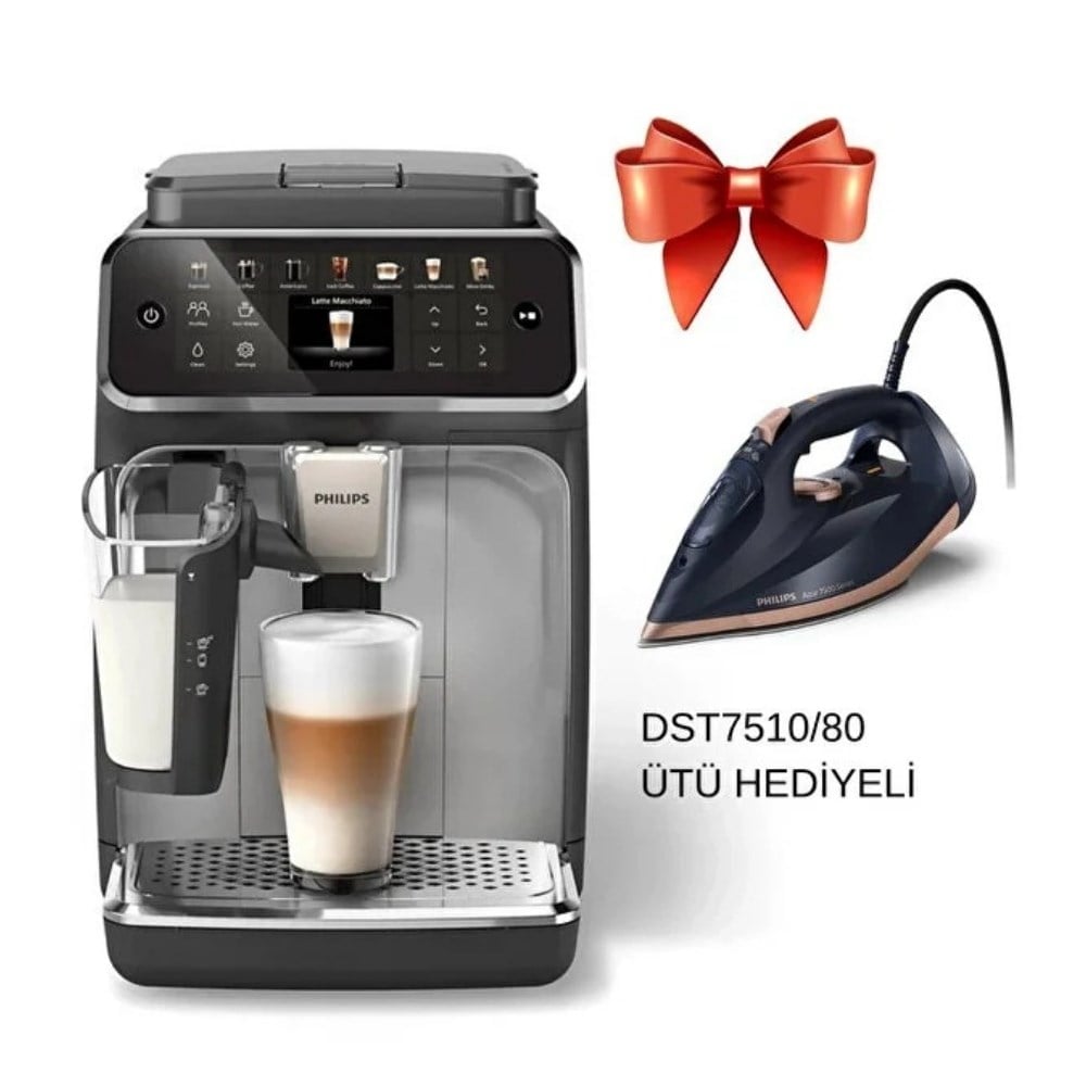 Philips Ep4446/70 Tam Otomatik Kahve Makinesi (Dst7510/80 Buharlı Ütü Hediyeli)