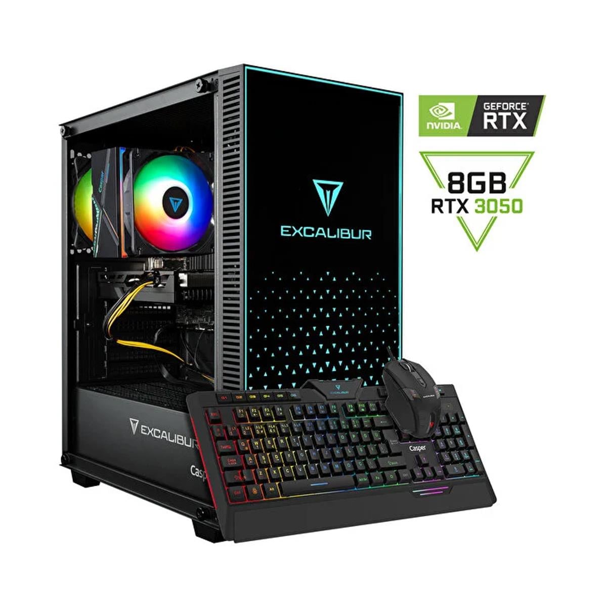 CASPER EXCALIBUR E65H.124F-BE50X I5 12400F 16GB/500GB M2 SSD/3050 8GB VGA/DOS GAMING DESKTOP