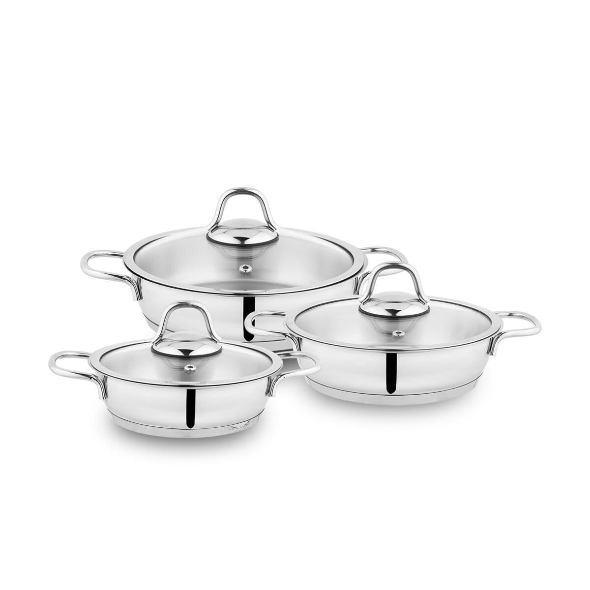 SCHAFER 1S1601-13003-İNX01 EVA ÇELİK SAHAN SETİ 6 PRÇ İNOX