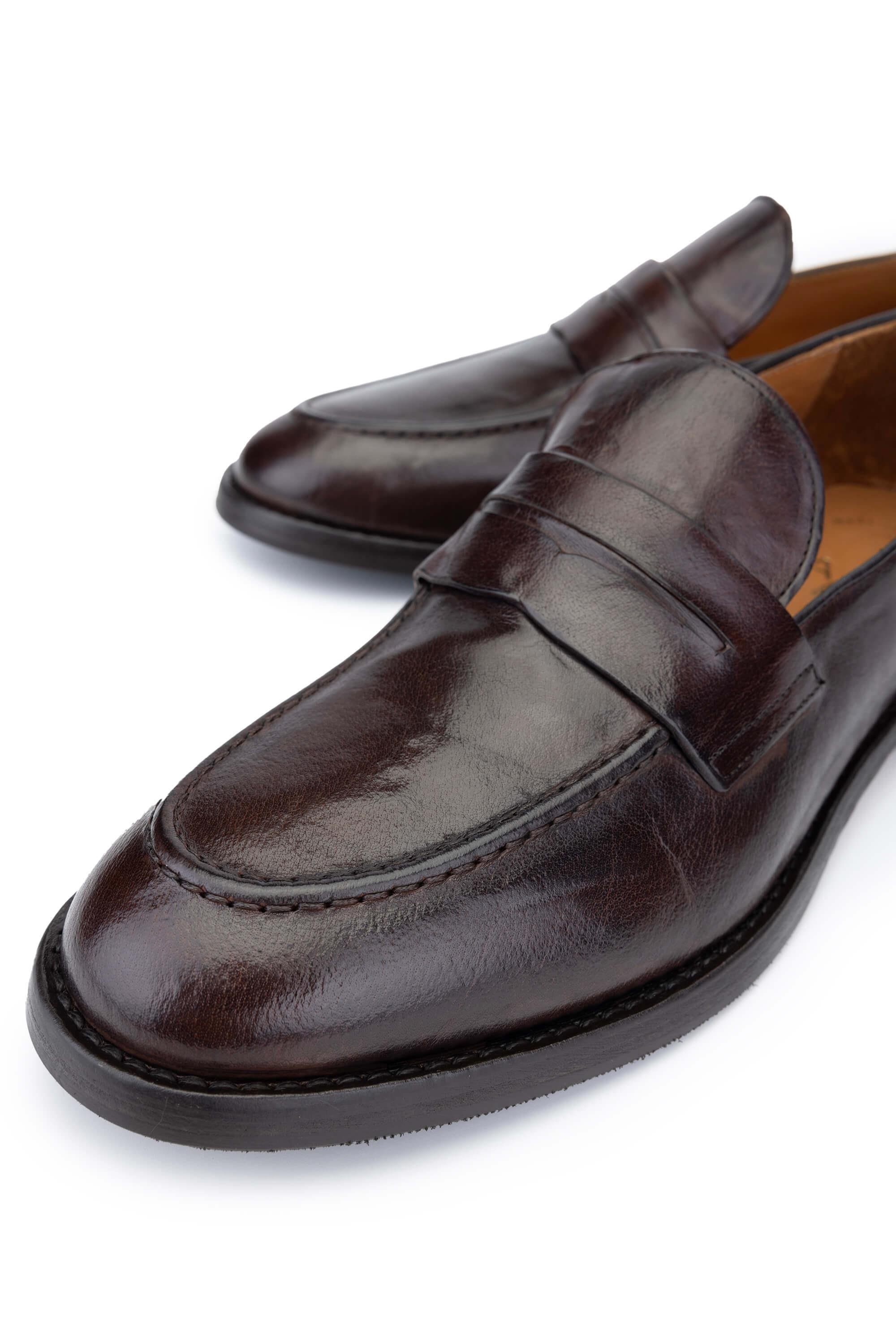 Alexander Hotto Erkek Hakiki Deri Kahverengi Klasik Ayakkabı