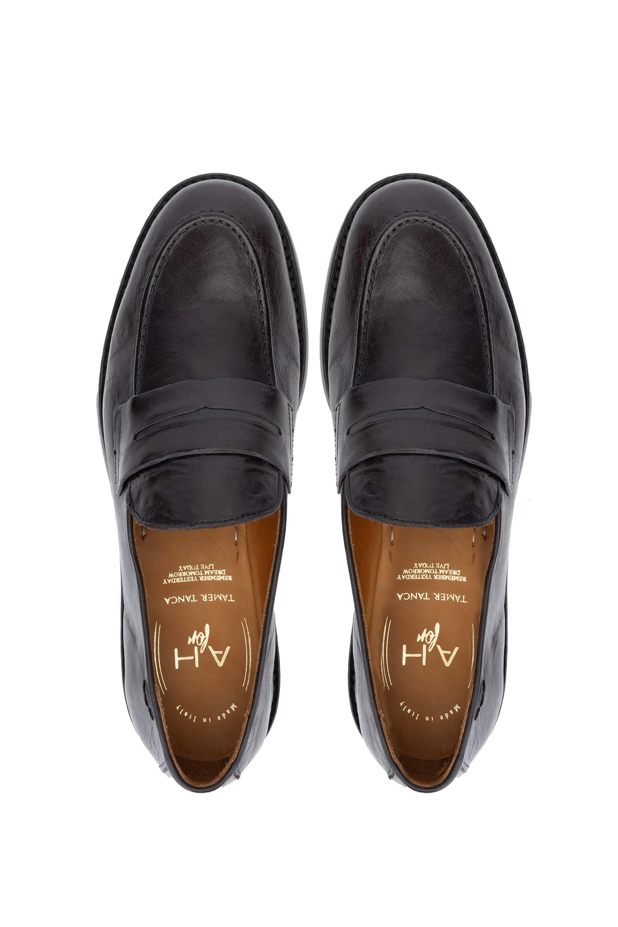 Alexander Hotto Erkek Hakiki Deri Koyu Kahverengi Klasik Ayakkabı