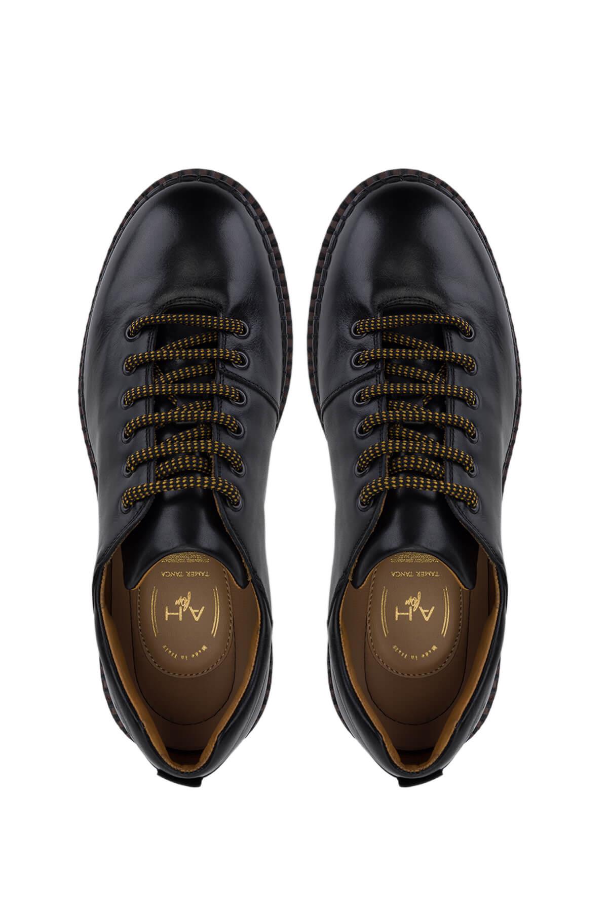 Alexander Hotto Erkek Hakiki Deri Siyah Klasik Ayakkabı