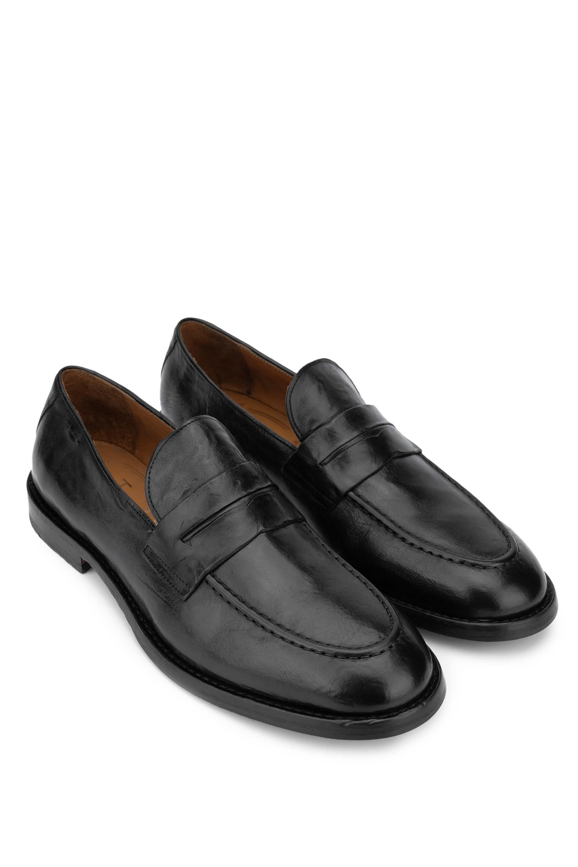 Alexander Hotto Erkek Hakiki Deri Siyah Klasik Ayakkabı