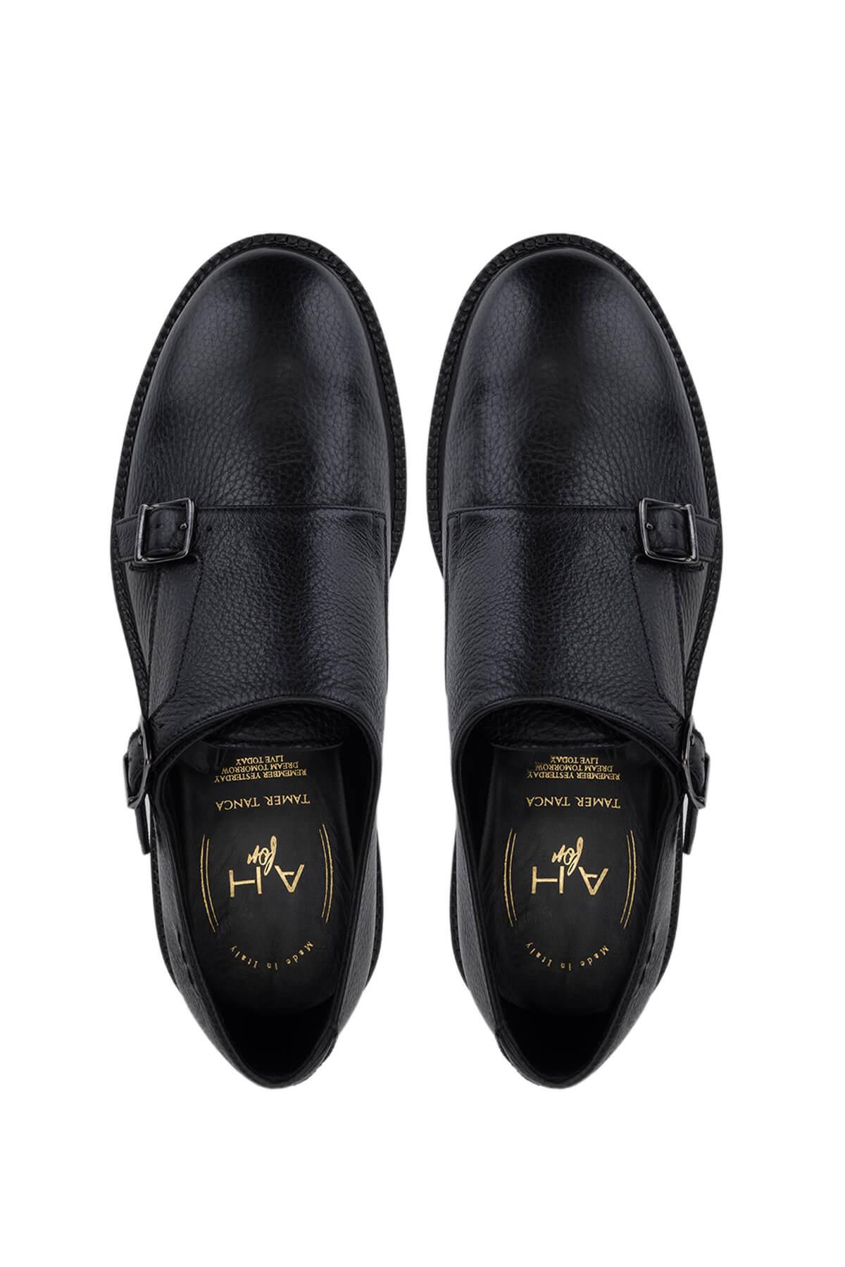 Alexander Hotto Erkek Hakiki Deri Siyah Klasik Ayakkabı
