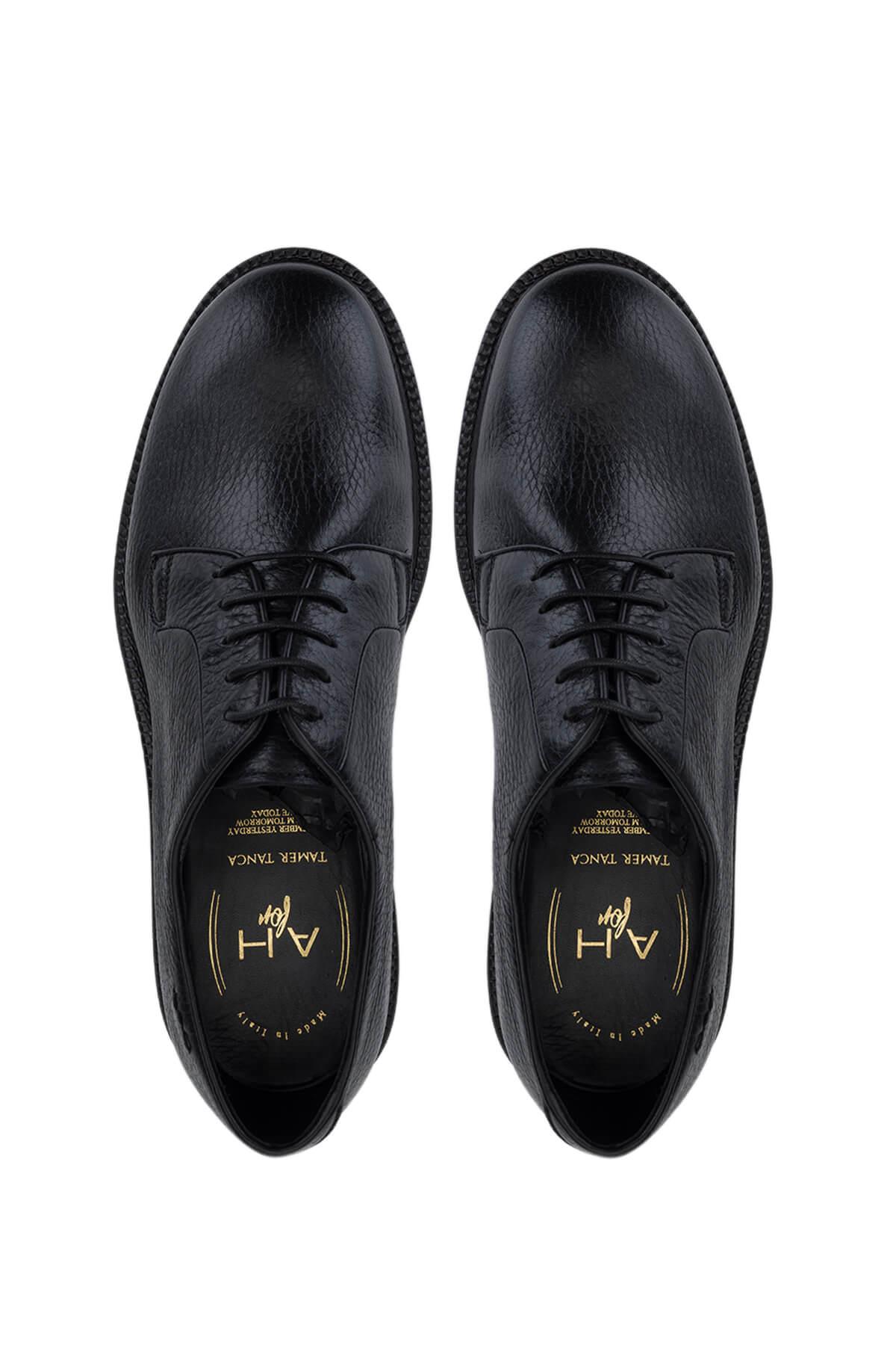 Alexander Hotto Erkek Hakiki Deri Siyah Klasik Ayakkabı