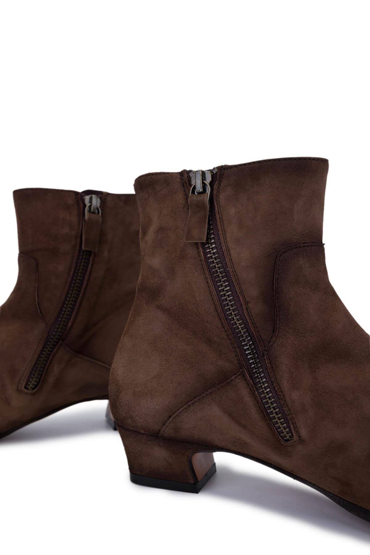 Alexander Hotto Kadın Hakiki Deri Kahverengi Bot