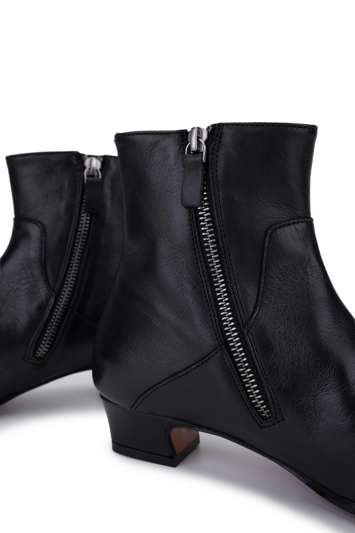 Alexander Hotto Kadın Hakiki Deri Siyah Bot